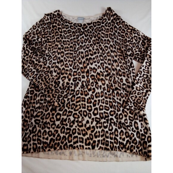 Women's Chico Leopard Print Blouse/Top Size 1 - Picture 6 of 15
